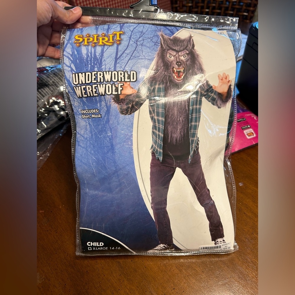 Spirit Halloween Costume Howling At The Moon Werewolf  Boys Size XL (14-16